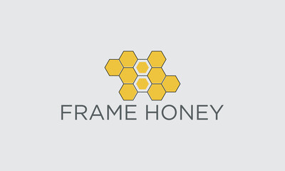 Obraz premium Modern logo for beekeeper. Stickers on products from beekeeping. Stylish label for bee honey