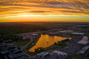 Aerial View of Lake Loraine in Sioux Falls, South Dakota