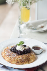 brunch with pancakes