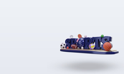 3d sports day Australia flag rendering right view