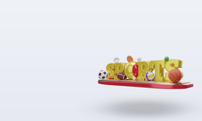 3d sports day Belgium flag rendering right view