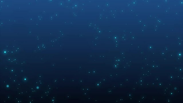 Glowing blue star particle abstract looping motion graphic background.