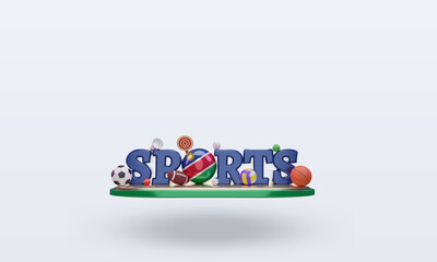 3d sports day Namibia flag rendering front view