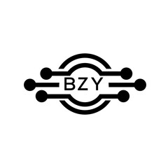 BZY letter logo. BZY best white background vector image. BZY Monogram logo design for entrepreneur and business.	
