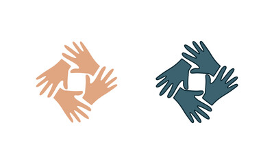 supporting hands vector illustration. design Supporting hands symbol isolated on white background