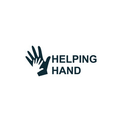 Helping hand logo design . Template symbol helping hand vector 