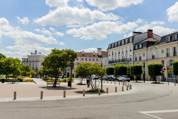 Naklejka premium square in the center