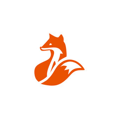 Obraz premium Fox symbol vector illustration.unique fox logo design inspiration