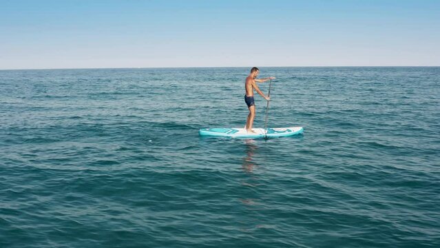 Stand Up Paddle Competition in the ocean 