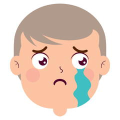 crying face cartoon character