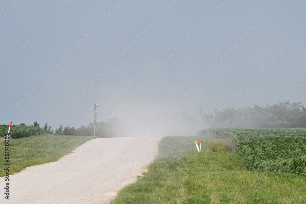 Poster dusty gravel road