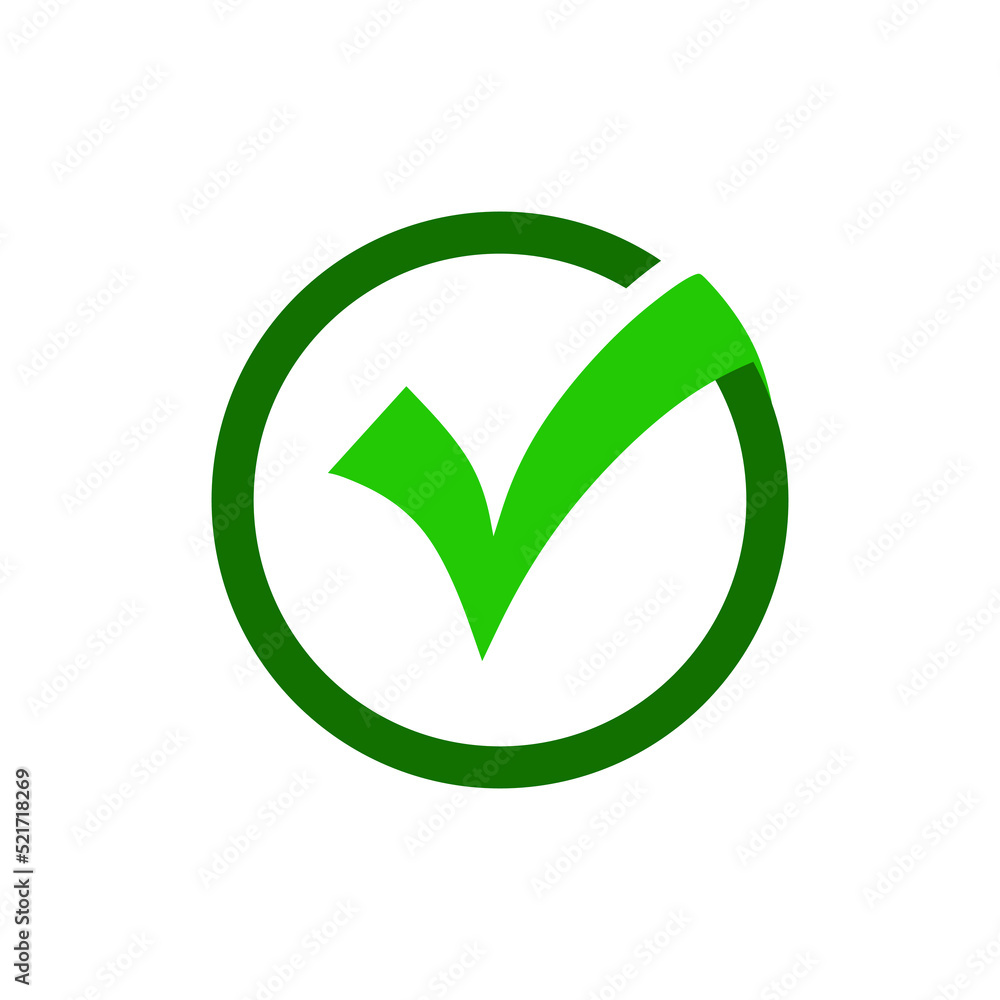 Aufkleber check mark symbol vector icon. symbol for website computer and mobile vector.