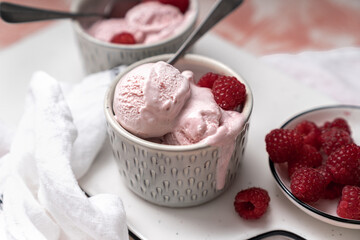 ice cream cold for summer strawberries