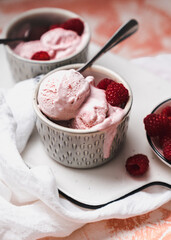 ice cream cold for summer strawberries