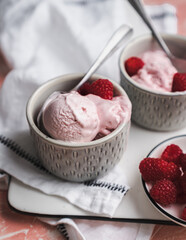 ice cream cold for summer strawberries