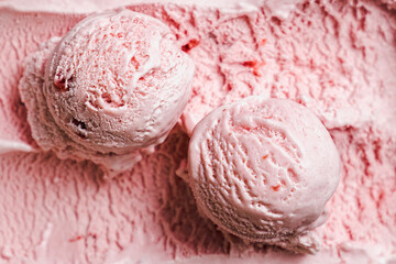 ice cream cold for summer strawberries