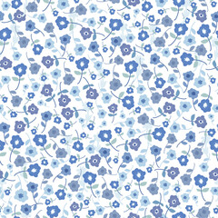 Ditsy flower seamless fabric design pattern