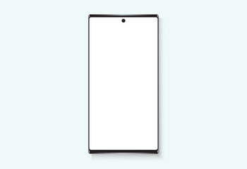 Slim Bezel Modern Smartphone Device White Blank Display Mockup Illustration Technology Icon