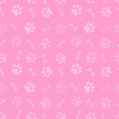  Animals seamless dogs footprints and bones pattern for clothes print and kids and fabrics and wrapping
