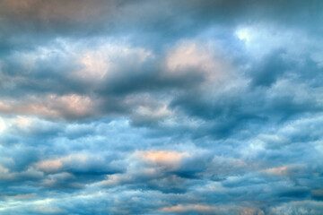 Obraz premium Dark Gray Cloudy Dramatic Sky Cloudscape