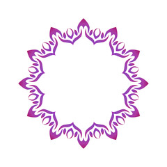 mandala art purple for frame or border decorativve