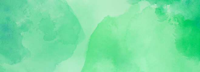 Green watercolor background texture, blotches of watercolor paint, textured pastel green paper, light green watercolor wash with abstract blob design