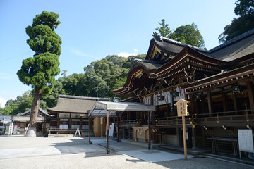 大神神社　境内と拝殿　奈良県 桜井市