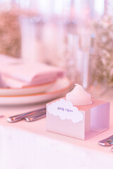 Pink cloud decorations for weddings and birthdays