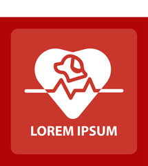 heart dog care logo design