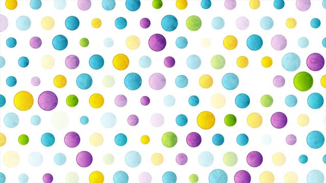 Colorful grunge circle dots abstract geometric tech background. Seamless looping retro motion design. Video animation Ultra HD 4K 3840x2160