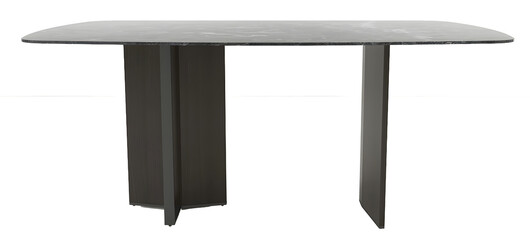 Wooden black table on transparent background. png. 3d rendering