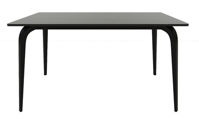 The black iron table on transparent background. png. 3d rendering