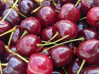 Fresh cherries closeup