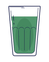 green juice glass