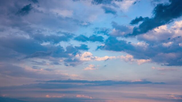 夕焼け空と雲　タイムラプス