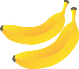 Bananas in flat style. Banana icons. Vector illustration isolated on white background.eps