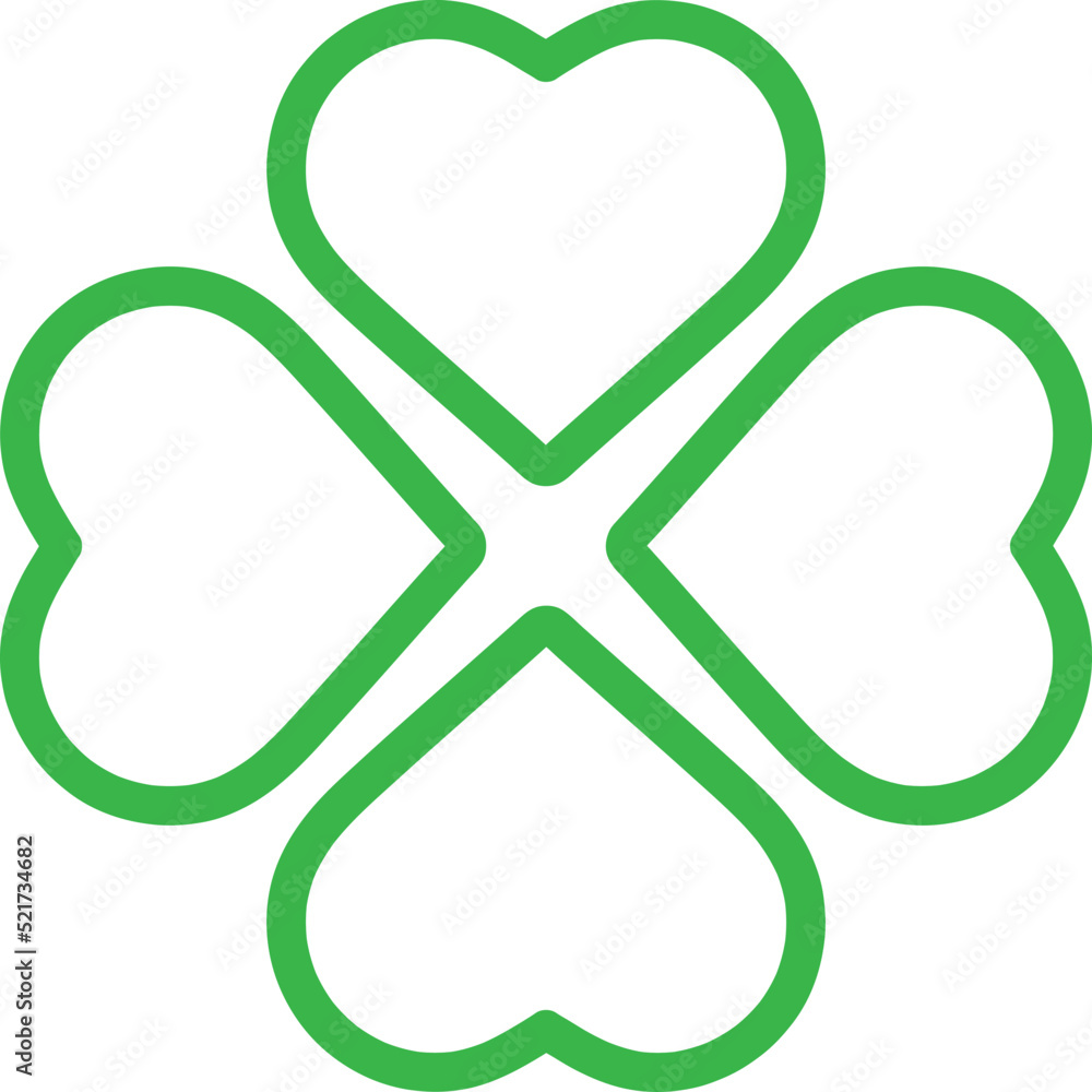 Poster clover icon design template vector isolated on white background..eps