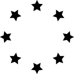 Circle Star Border Icon Vector Template Illustration Design.eps