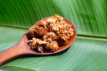 Dried jasmine flowers. Herbal tea