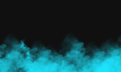 black background with blue smoke below