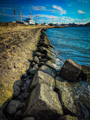 old stone pier in "paotere" Harbor