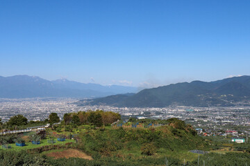 Obraz premium 笛吹市の街並み（山梨県笛吹市）