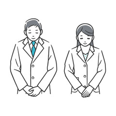 お辞儀をする医師