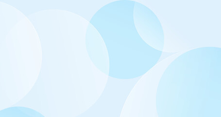 White and soft blue abstract circles overlap background. Vector illustration