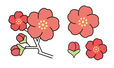 梅のイラスト素材