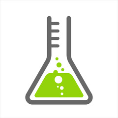 chemical flask icon Vector Illustration in flat style	