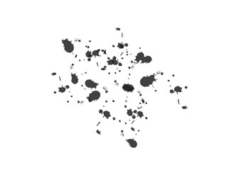 Black ink splash vector illustration