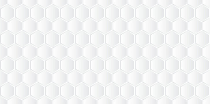 White honeycomb seamless texture background vector illustration © shark749