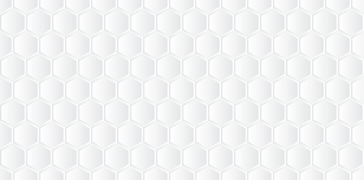 White honeycomb seamless texture background vector illustration © shark749
