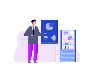 Business management illustartion